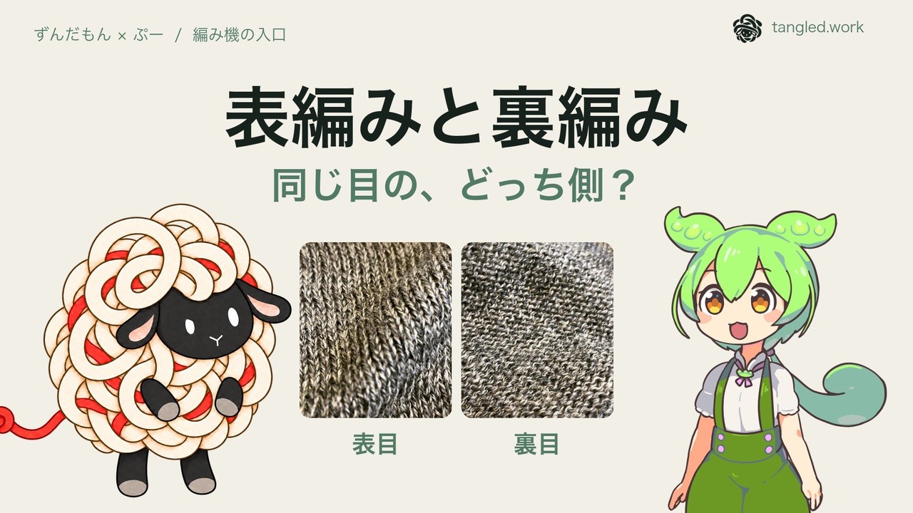 第2話 表編みと裏編み、同じ目のどっち側？