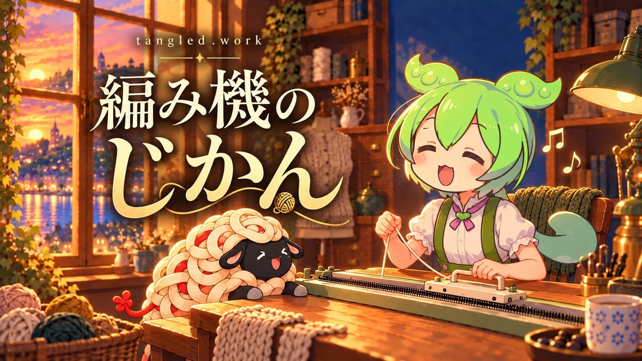編み機のじかん｜ずんだもんとぷーの編み機MV